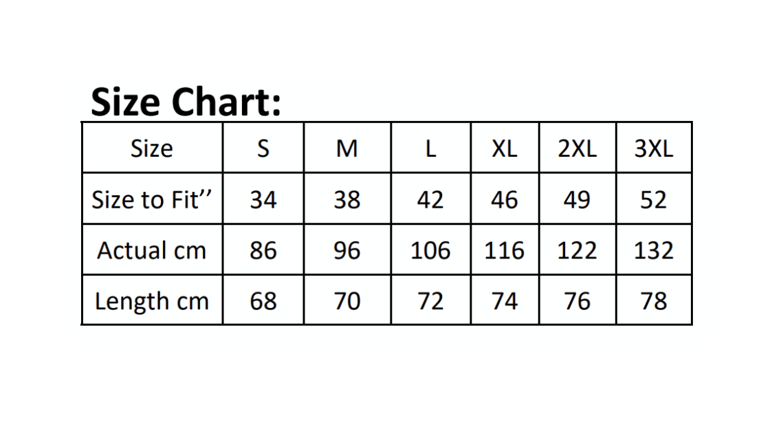 Community Leisure - TriDri Performance T-Shirt - Men's Fit - Size Guide