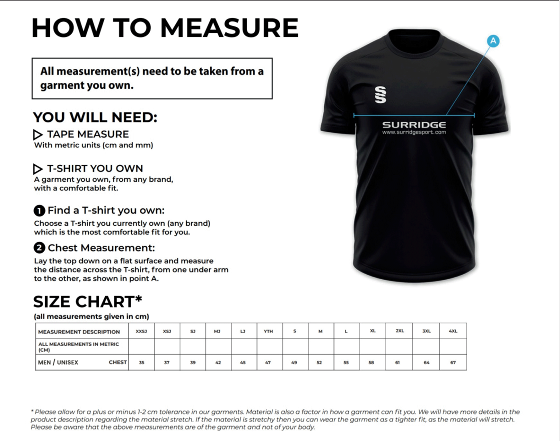 Community Leisure - Worlds Toughest Mudder Short Sleeve T-Shirt - Unisex Fit - Size Guide